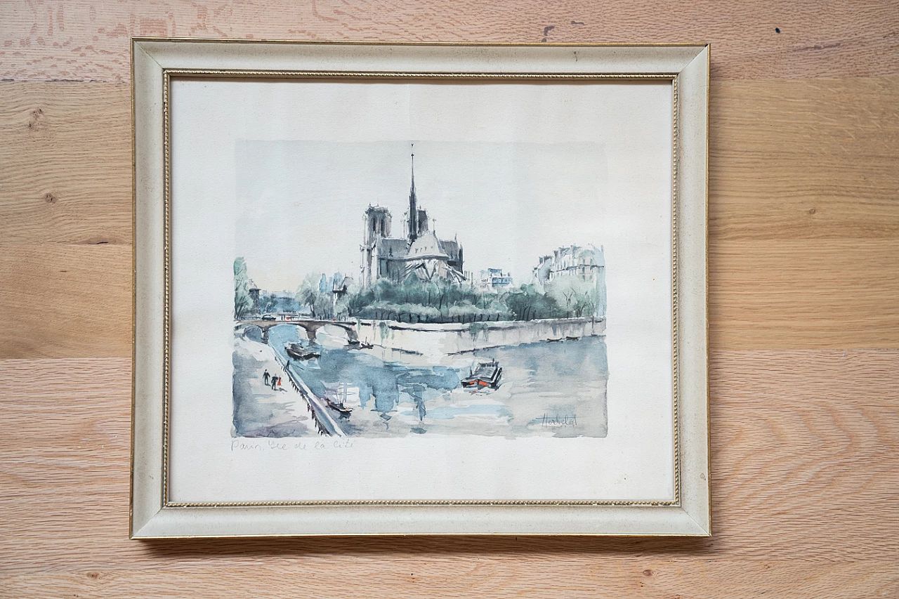 Ile de la cité, litograph, 1970s 8