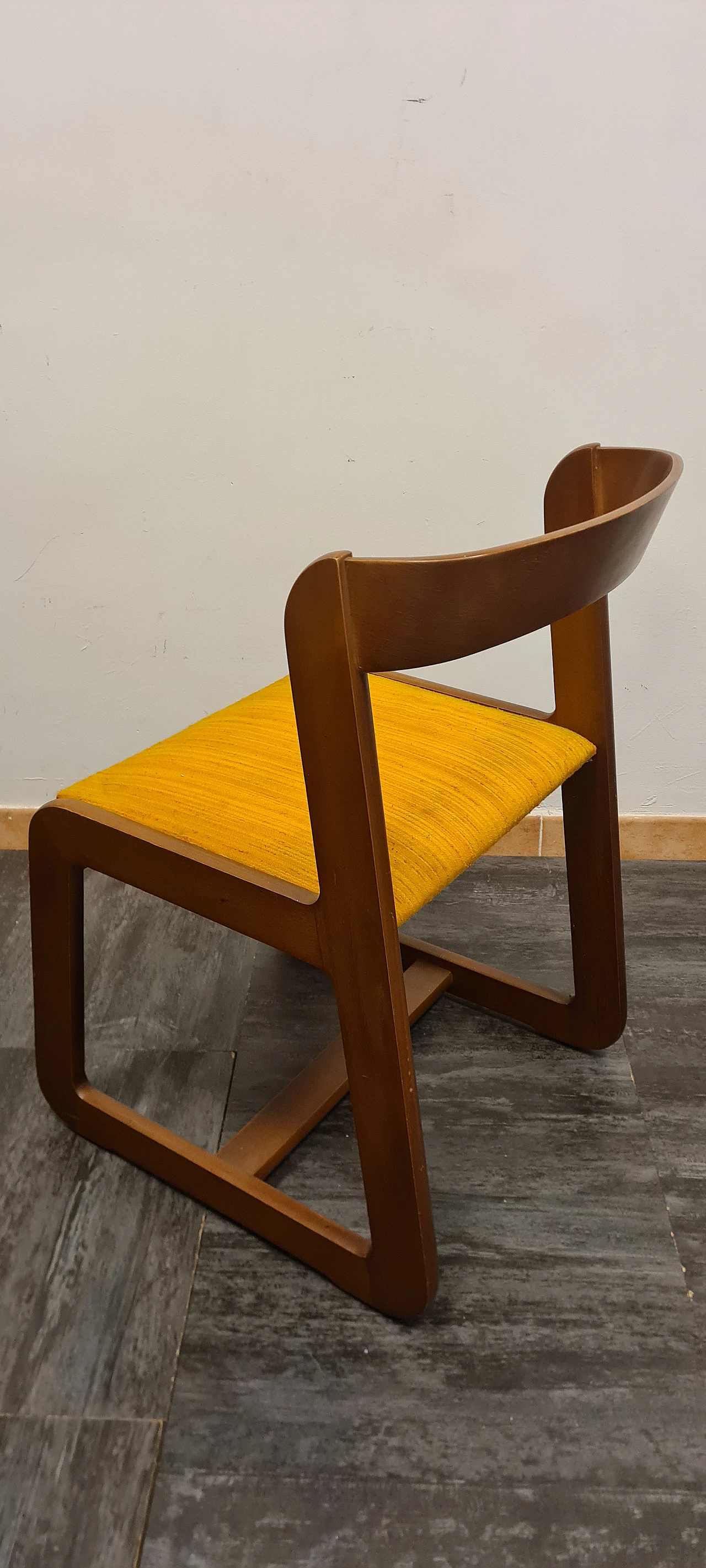 Pair of wooden chairs by Willy Rizzo for Mario Sabot, 1970s 8