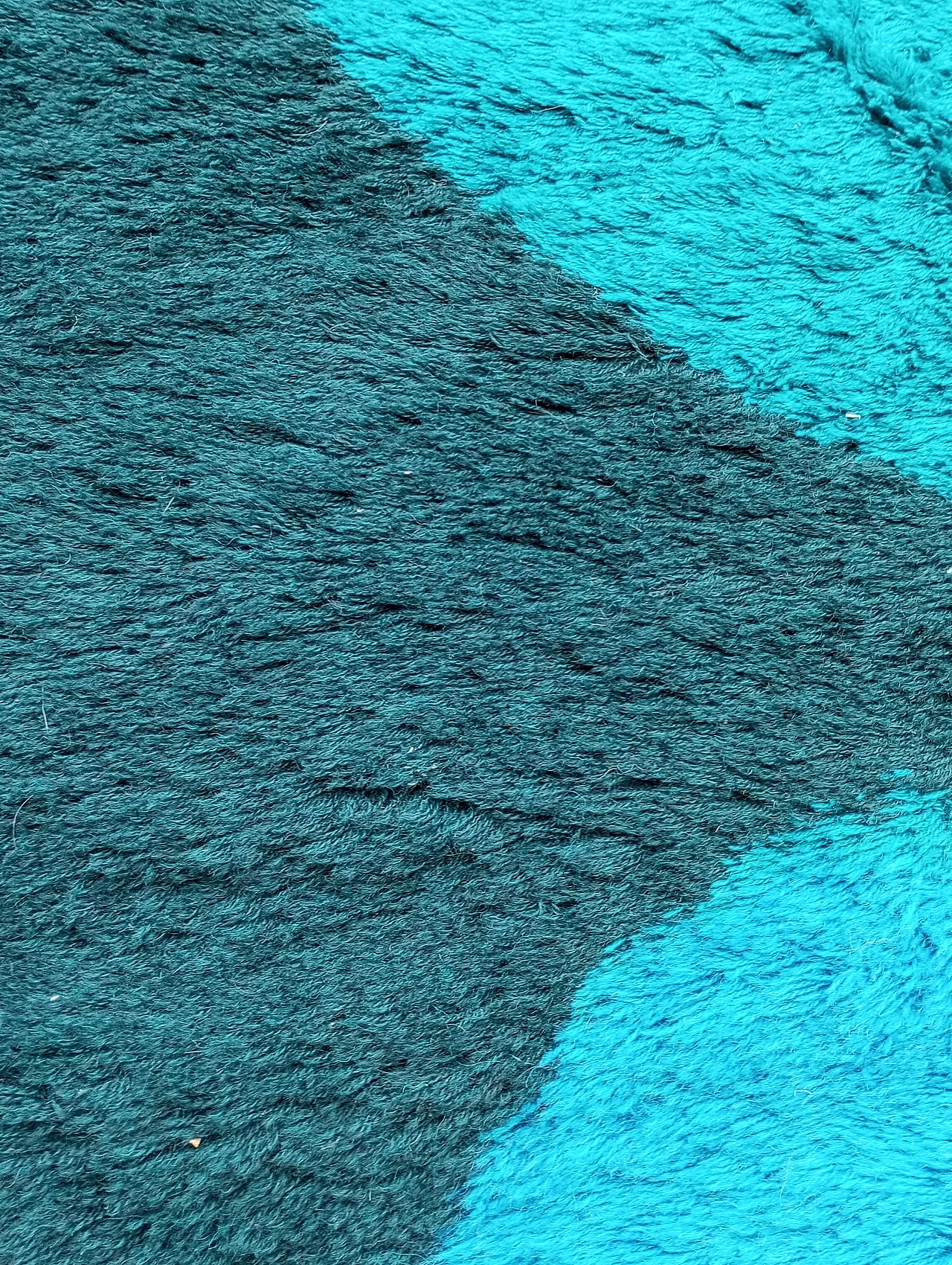 Tappeto danese circolare blu con farfalla, anni '60 10