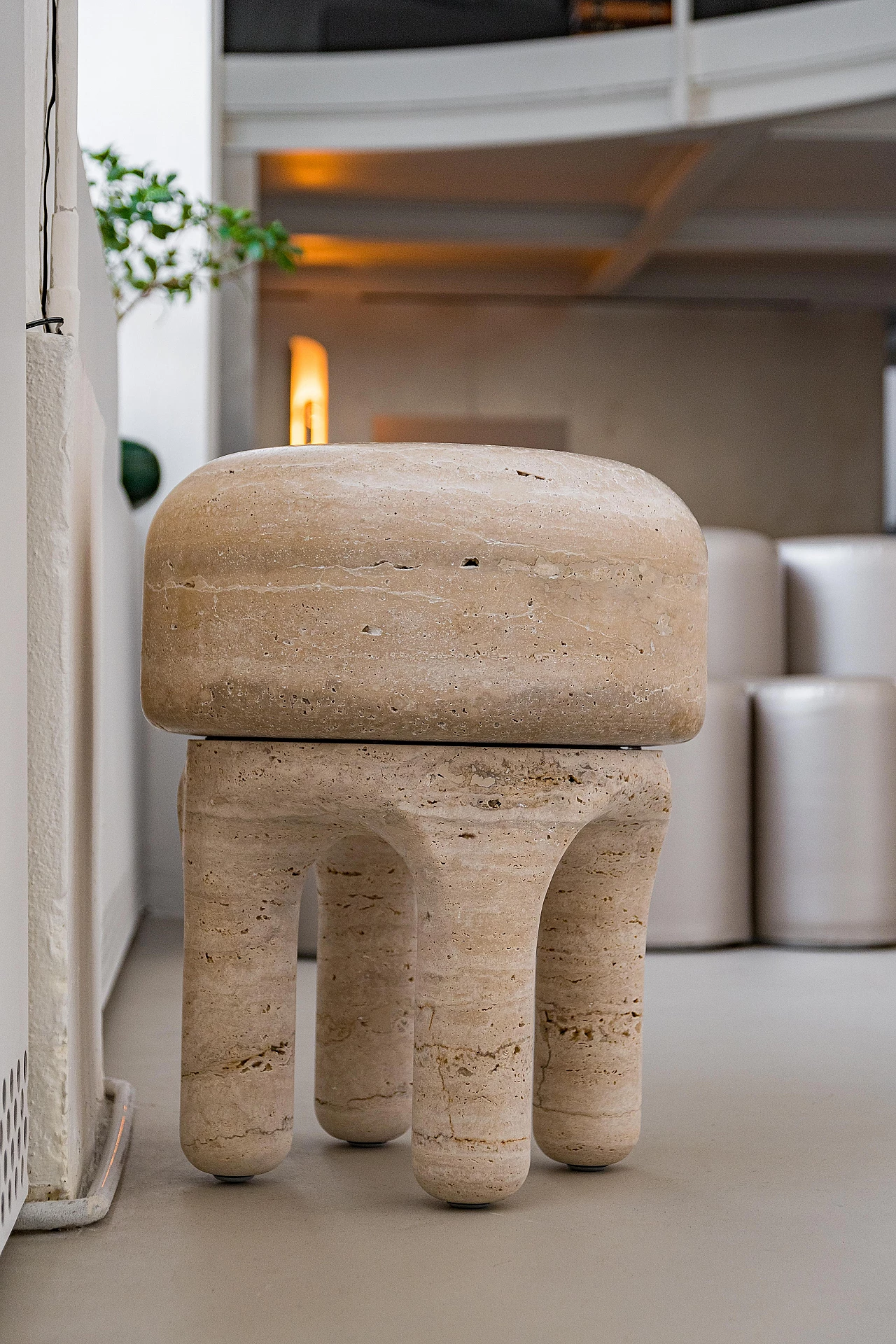 Travertine Medusa stool 4