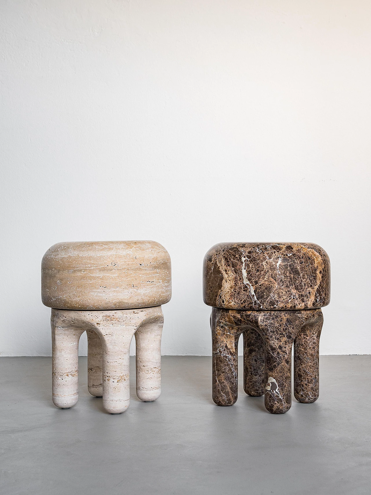 Travertine Medusa stool 7