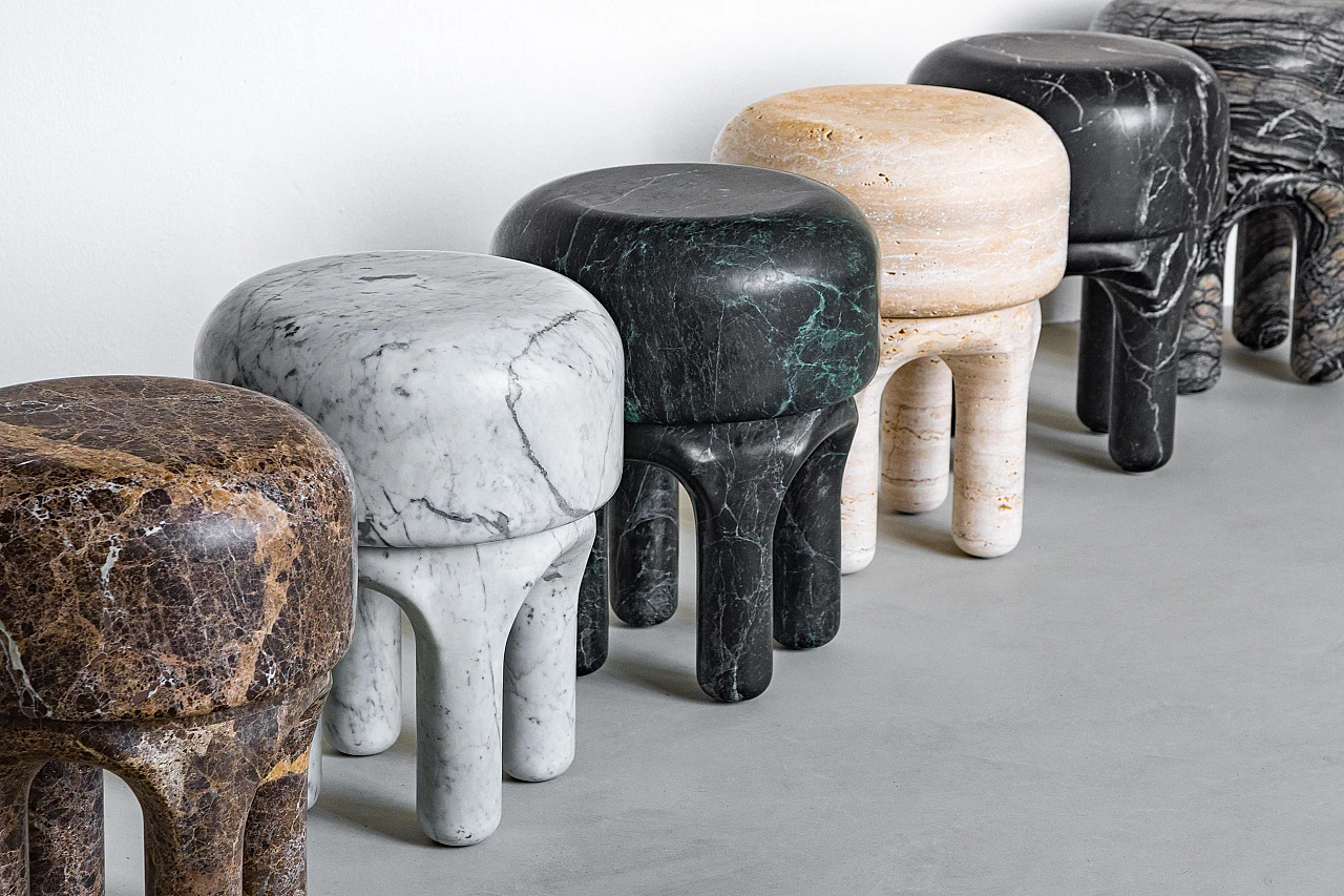 Travertine Medusa stool 8