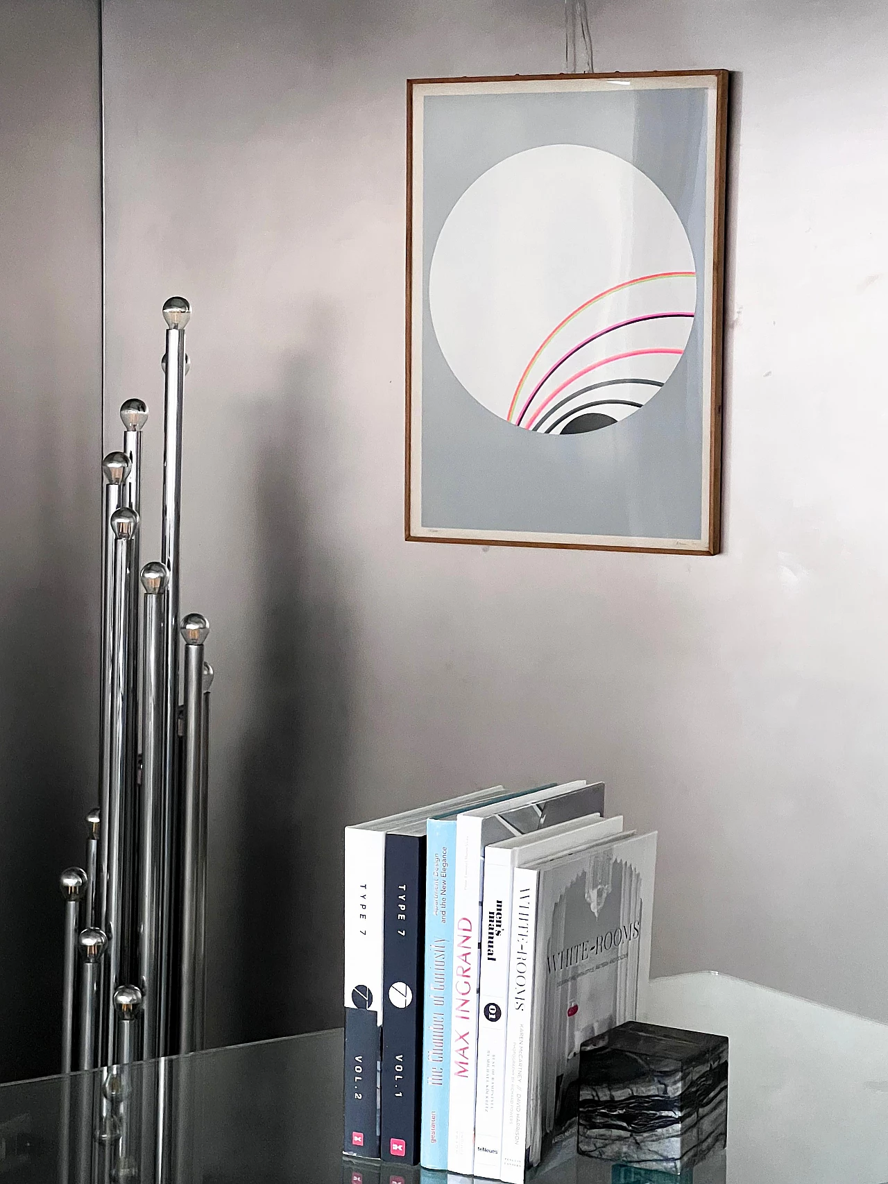 Eugenio Carmi, composizione astratta, dipinto su carta, 1970 9