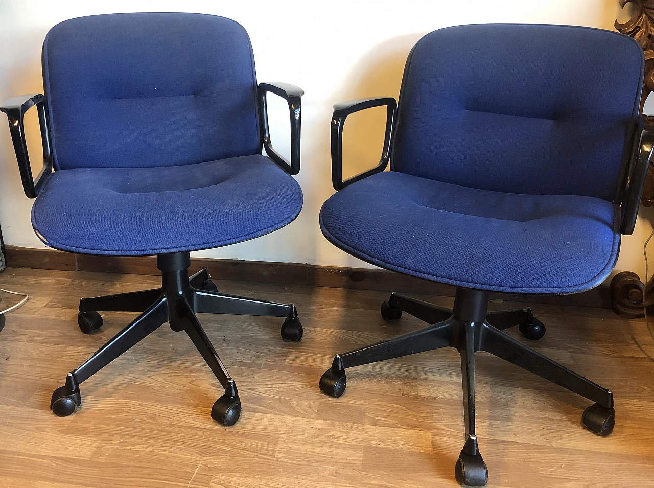 Pair of office chairs by Ico Parisi for MIM Roma, 1970s 1