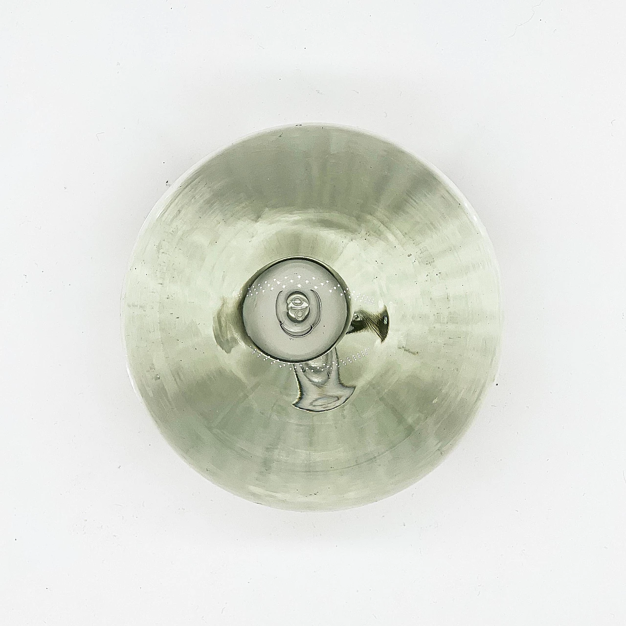 Transparent Murano glass paperweight with bubbles, 1960s 7