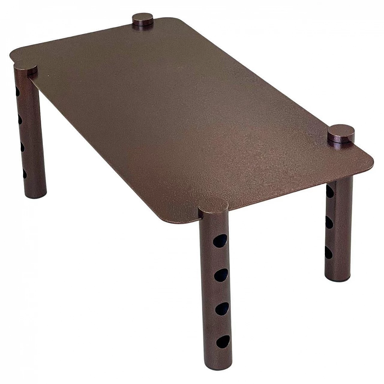 Brown metal coffee table 1