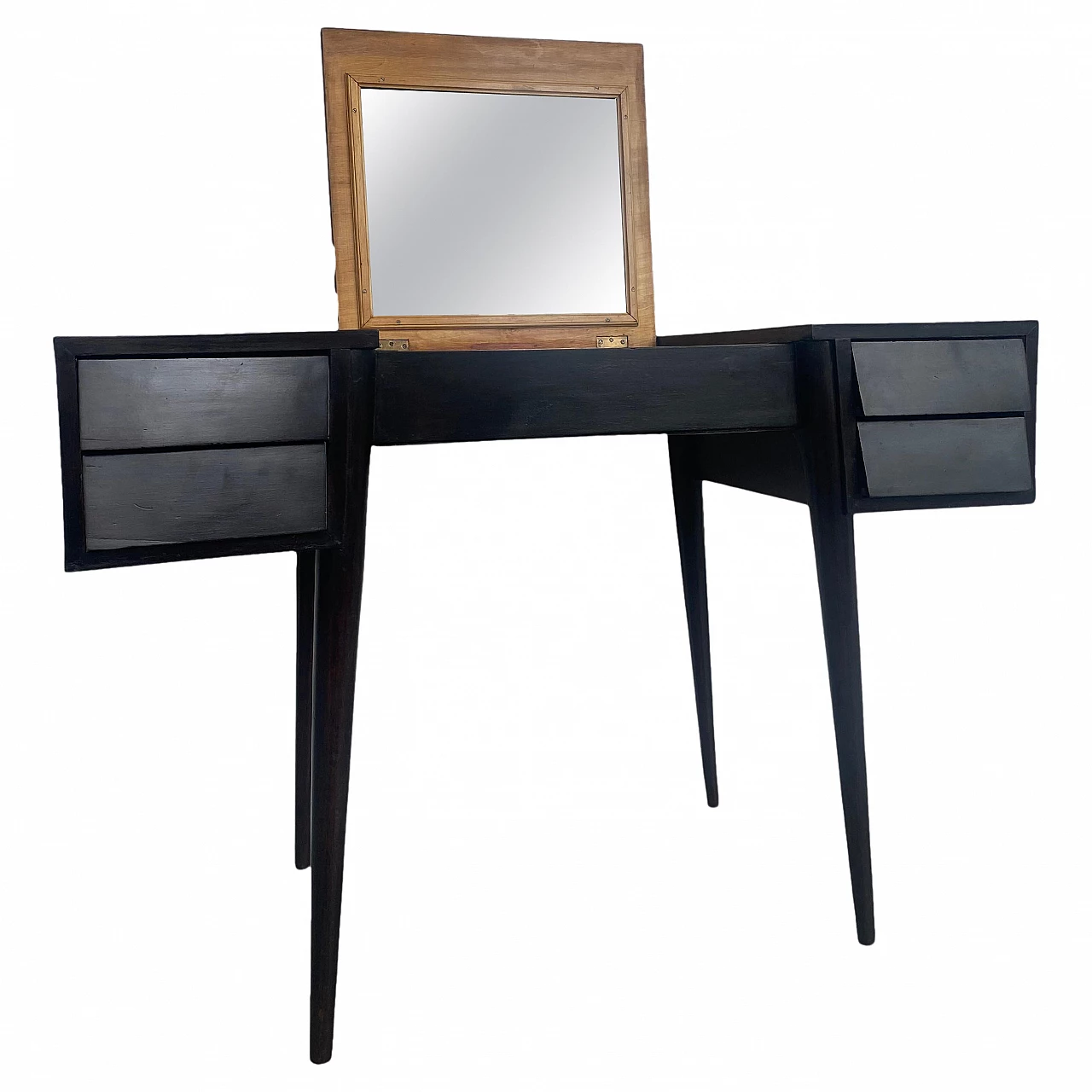 Solid wood vanity table in the style of Gio Ponti, 1950s 1