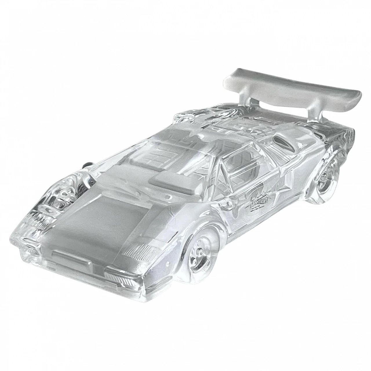 Crystal Lamborghini Countach model car, 1980s 1