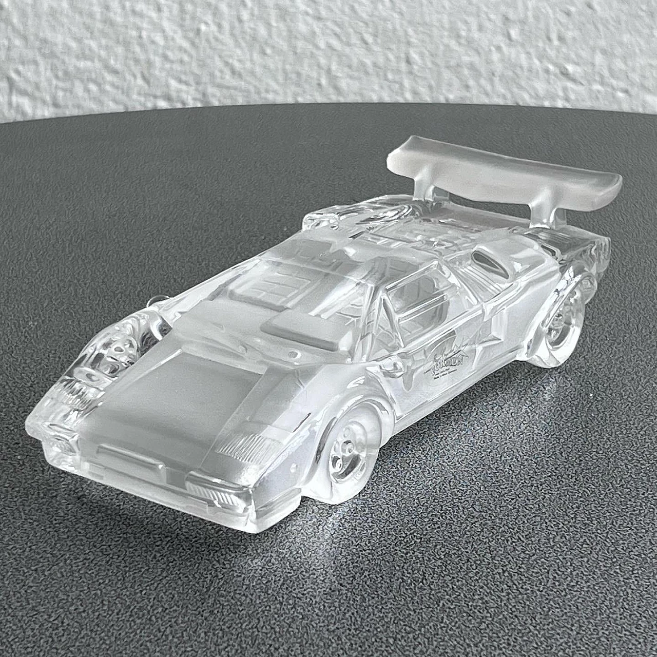Modellino di auto Lamborghini Countach in cristallo, anni '80 2