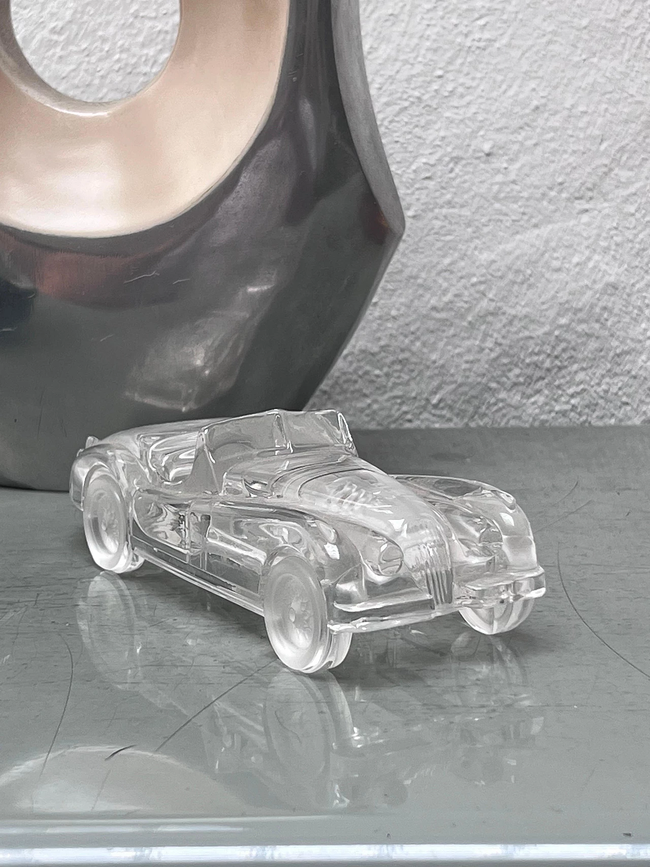 Crystal Jaguar XK 120 model car, 1980s 3