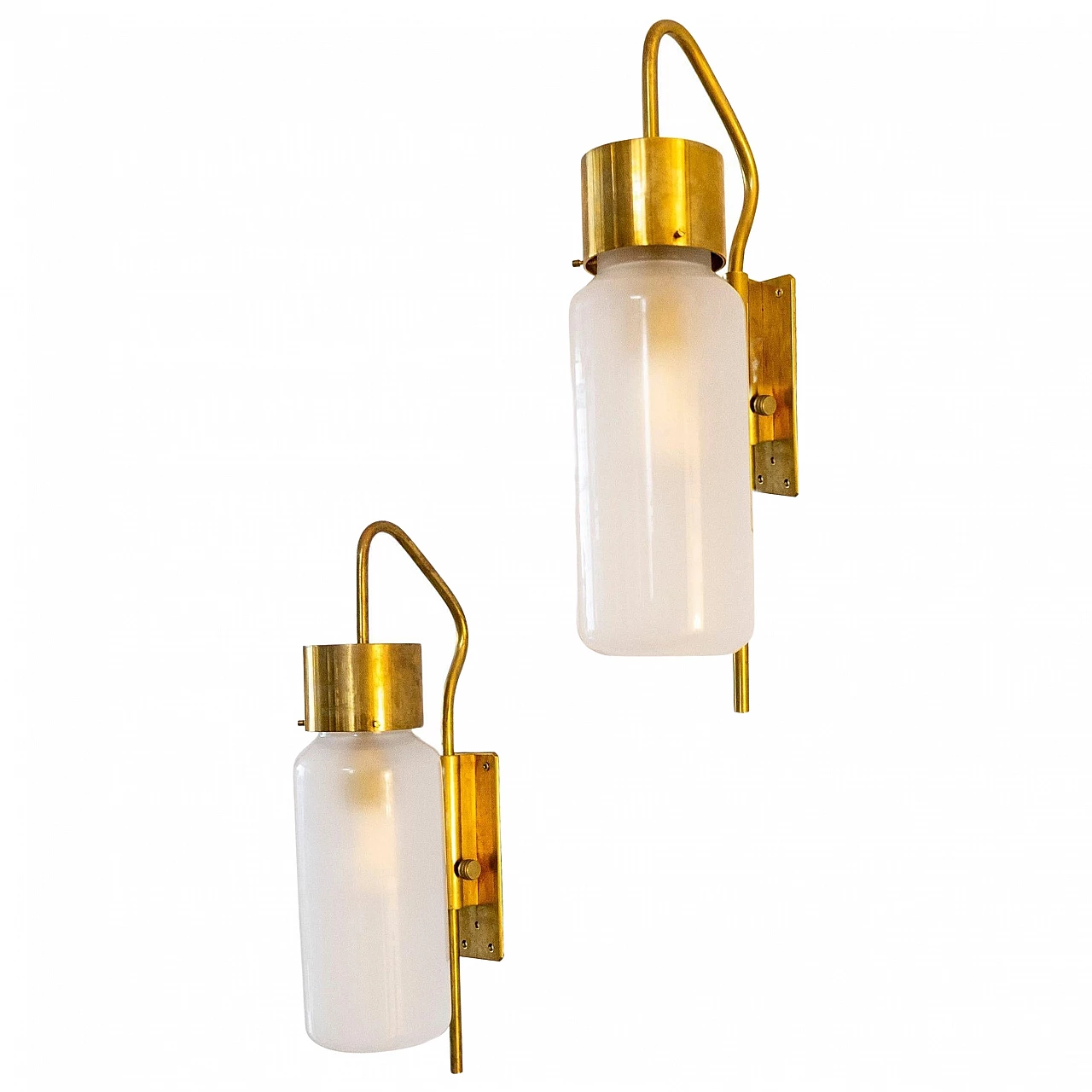 Pair of LP10 Bidone wall lights by Azucena, 1950s 1