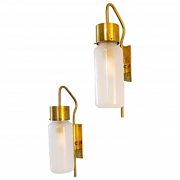 Pair of LP10 Bidone wall lights by Azucena, 1950s