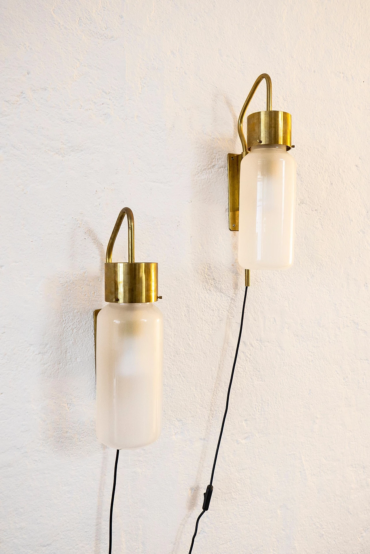 Pair of LP10 Bidone wall lights by Azucena, 1950s 4