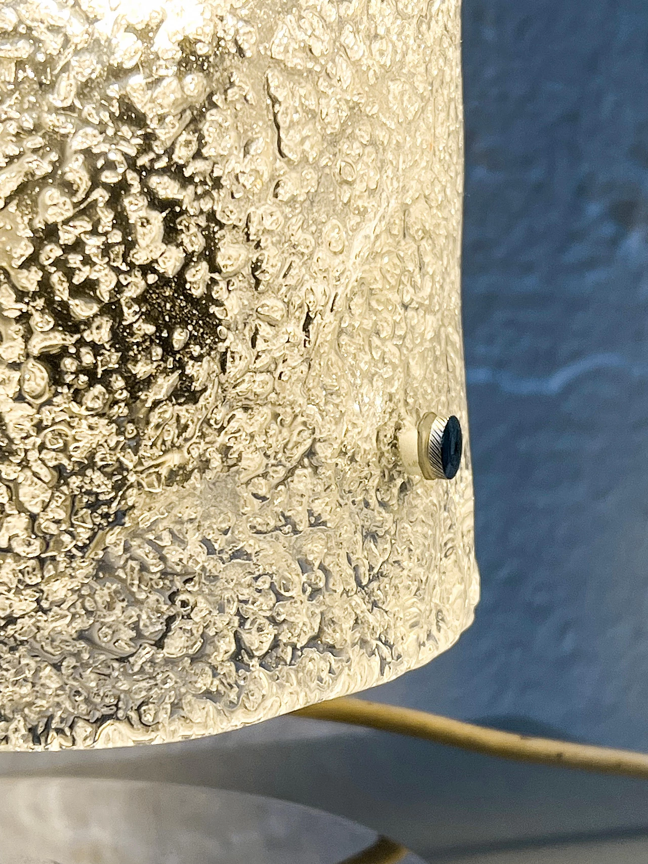 Lampada da tavolo Space Age in acciaio e vetro smerigliato, anni '70 12