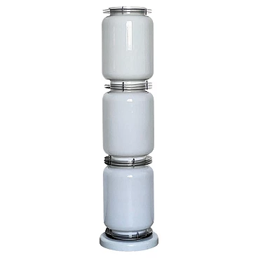 Glass and metal floor lamp by Enrico Tronconi, 1970s