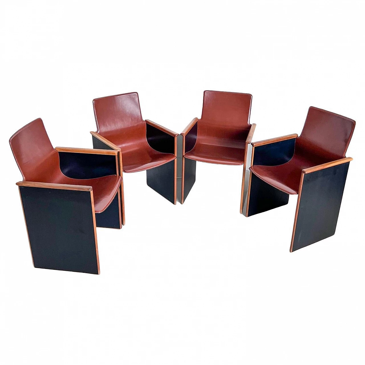 4 Segesta armchairs by Afra and Tobia Scarpa for Stildomus, 1970s 1