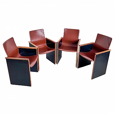 4 Segesta armchairs by Afra and Tobia Scarpa for Stildomus, 1970s