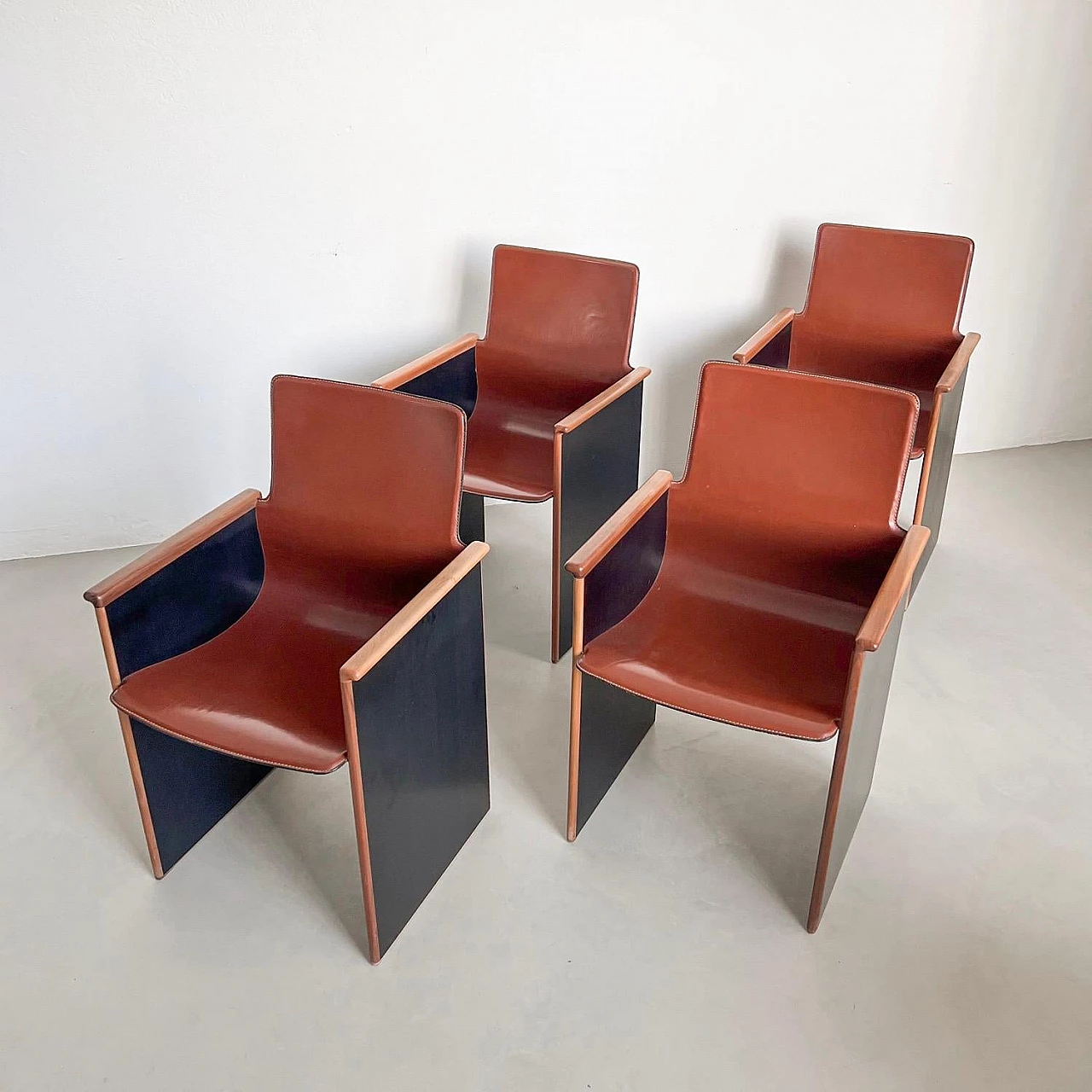 4 Segesta armchairs by Afra and Tobia Scarpa for Stildomus, 1970s 2