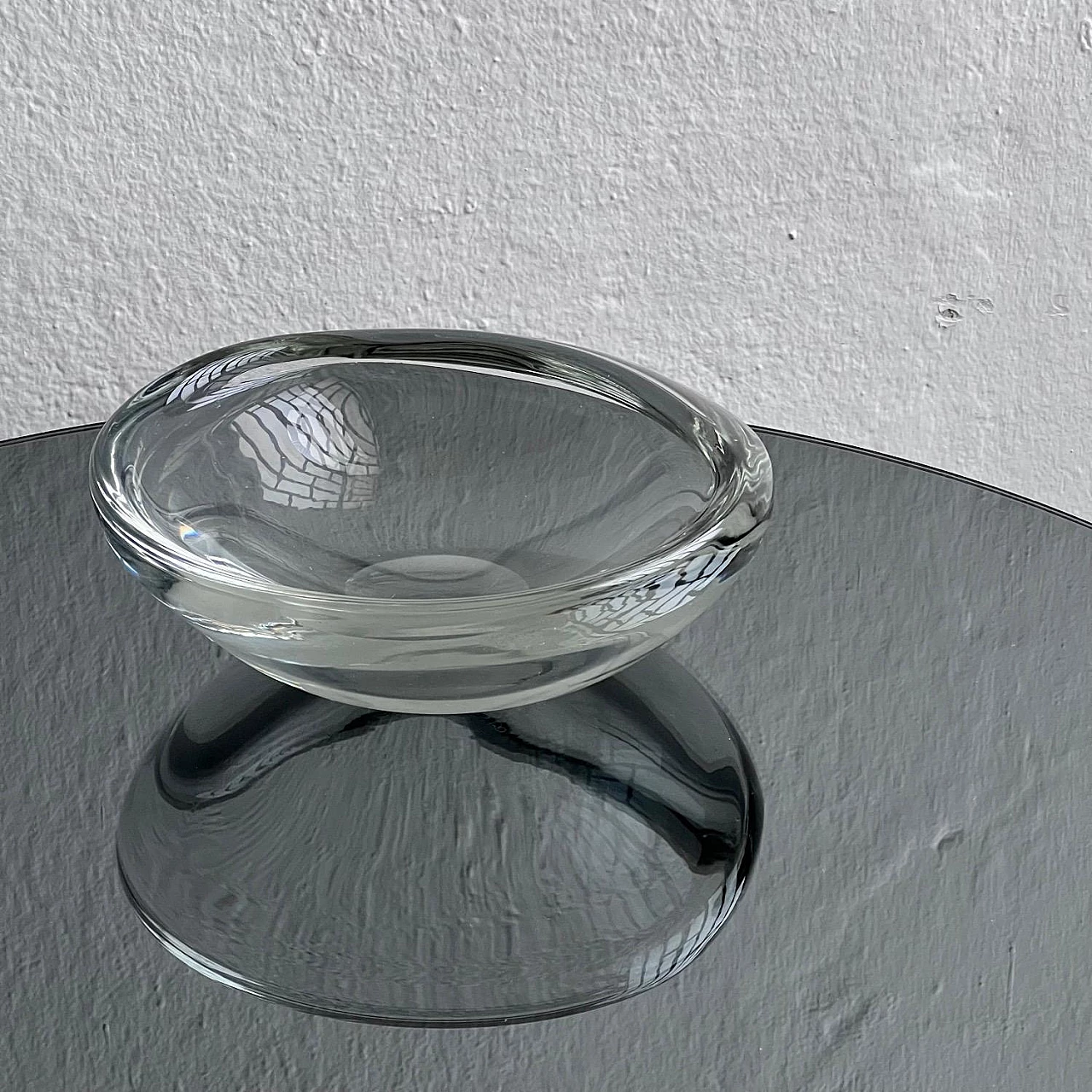Transparent Murano glass bowl by Alfredo Barbini, 1960s 3