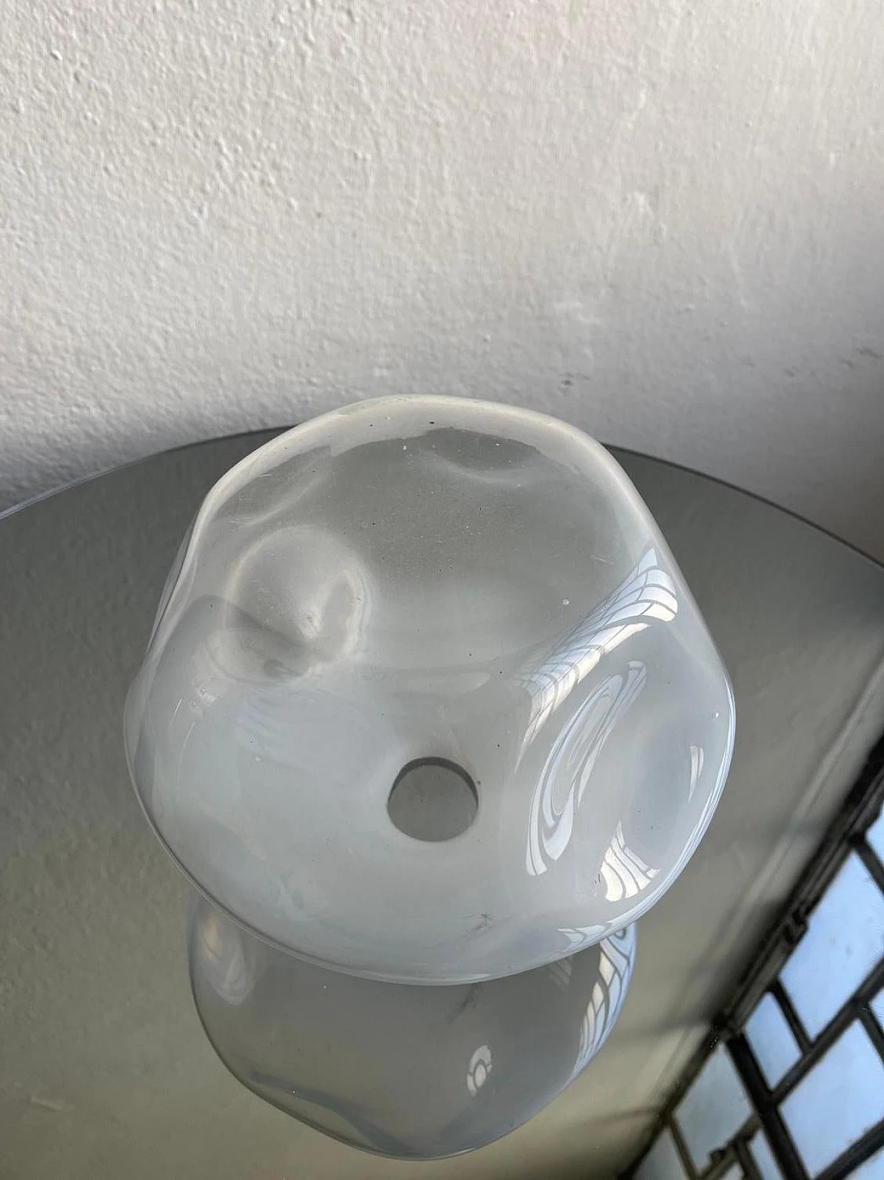 Milk Murano glass vase, 1960s 6
