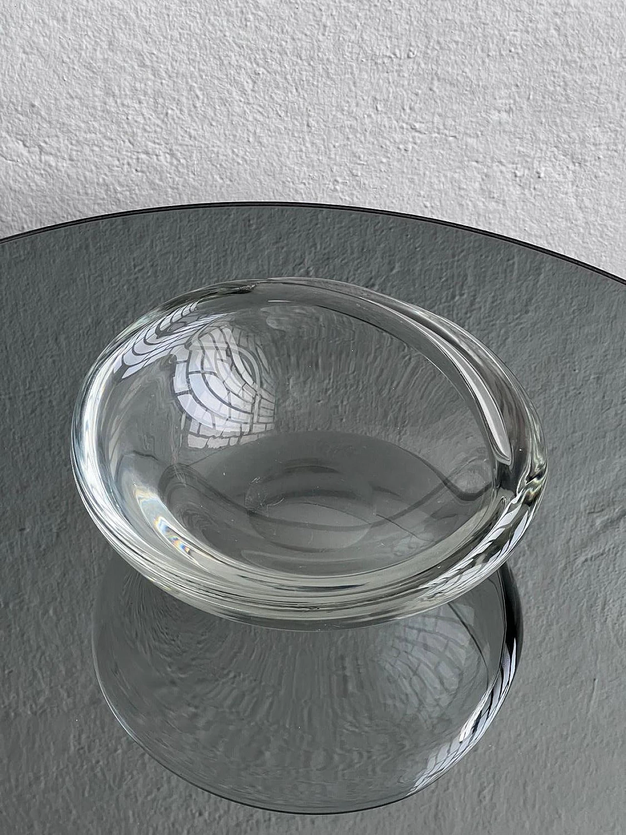Transparent Murano glass bowl by Alfredo Barbini, 1960s 6