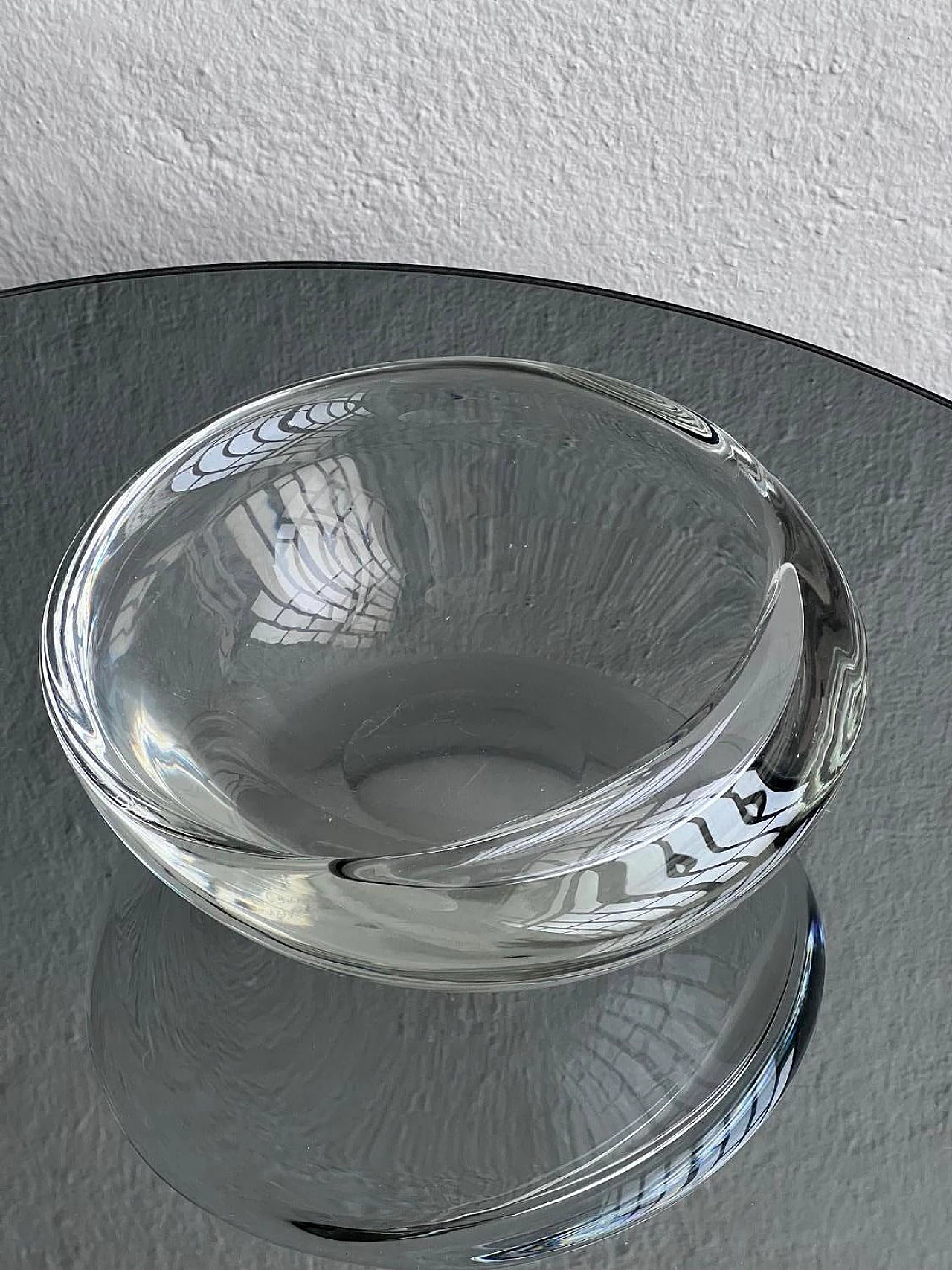 Transparent Murano glass bowl by Alfredo Barbini, 1960s 7