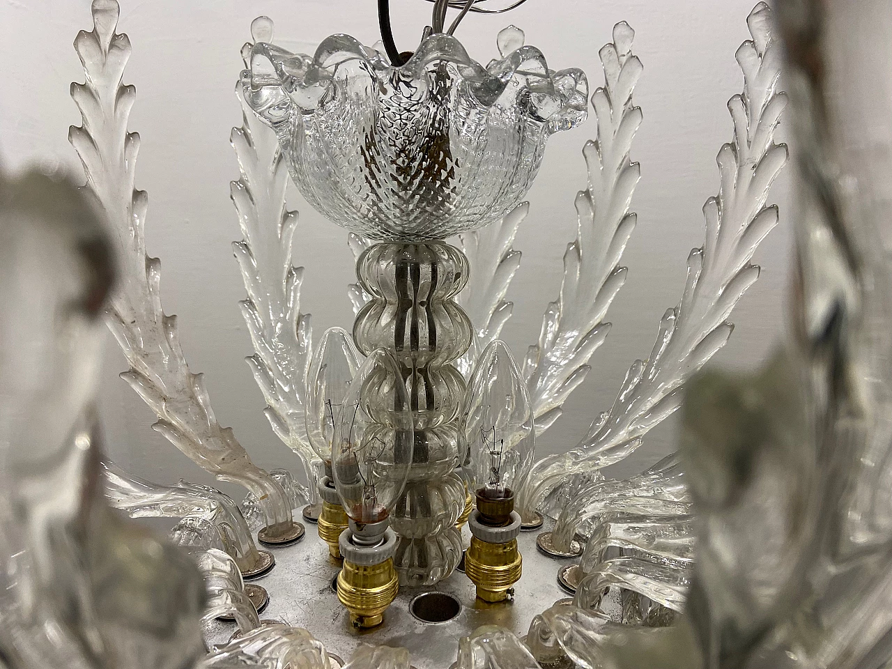 Murano glass chandelier by Barovier & Toso, 1940s 4