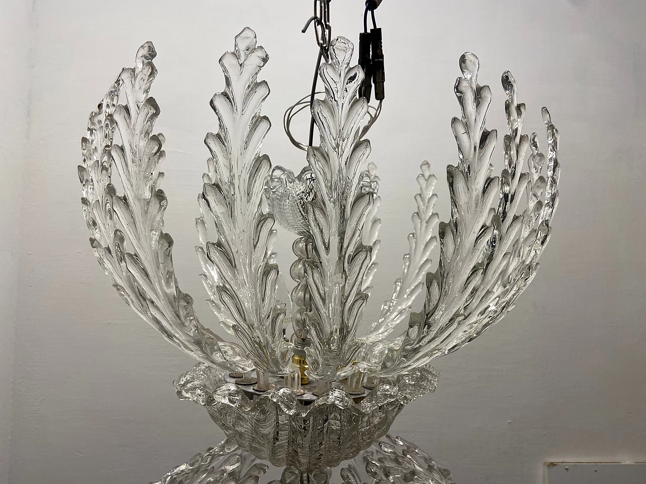 Murano glass chandelier by Barovier & Toso, 1940s 6
