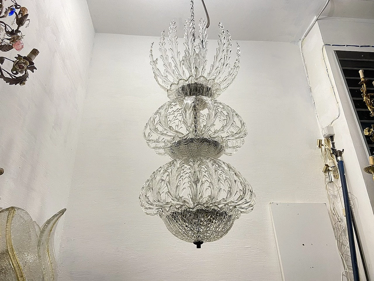 Murano glass chandelier by Barovier & Toso, 1940s 10