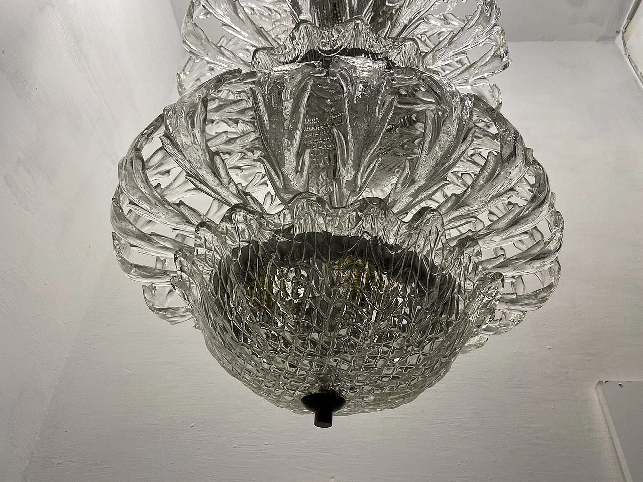 Murano glass chandelier by Barovier & Toso, 1940s 15