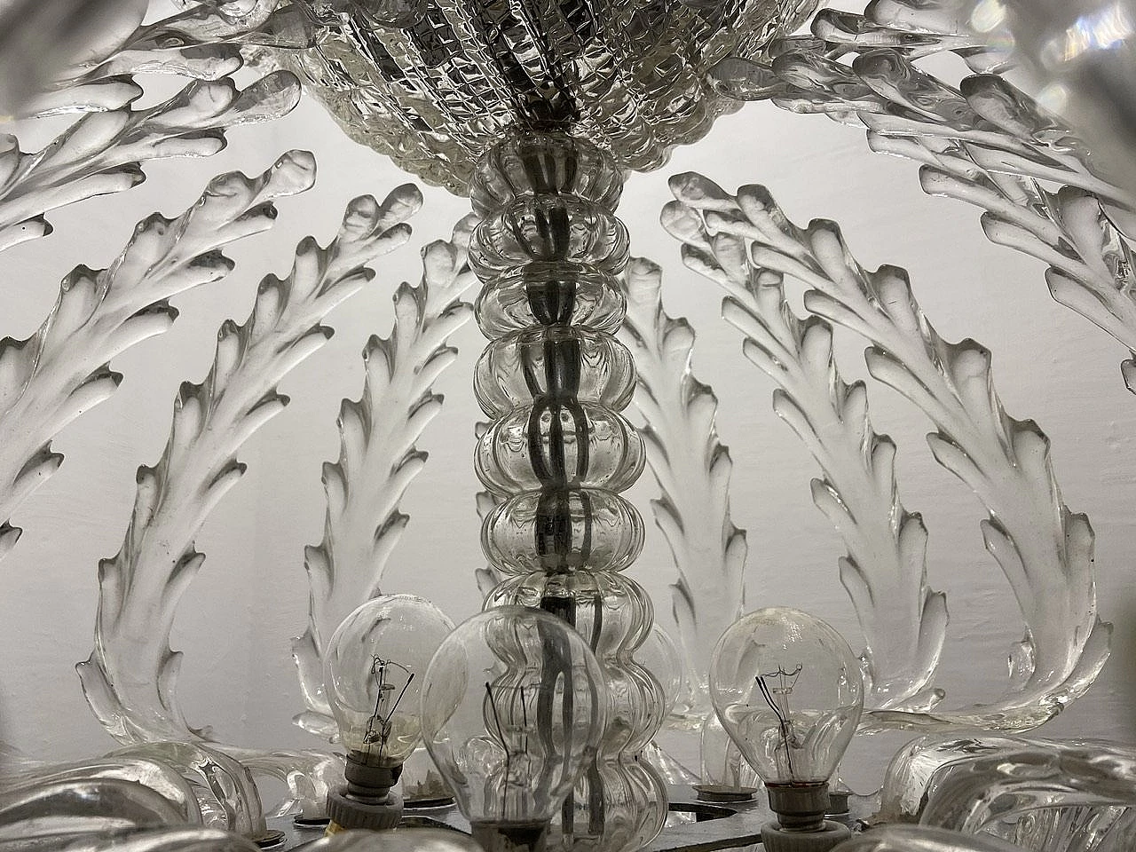 Murano glass chandelier by Barovier & Toso, 1940s 18