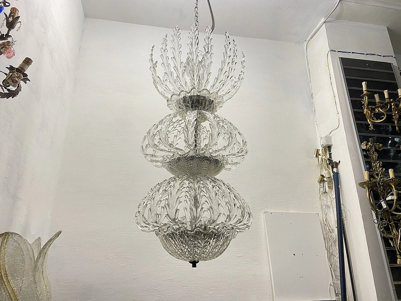 Murano glass chandelier by Barovier & Toso, 1940s 19