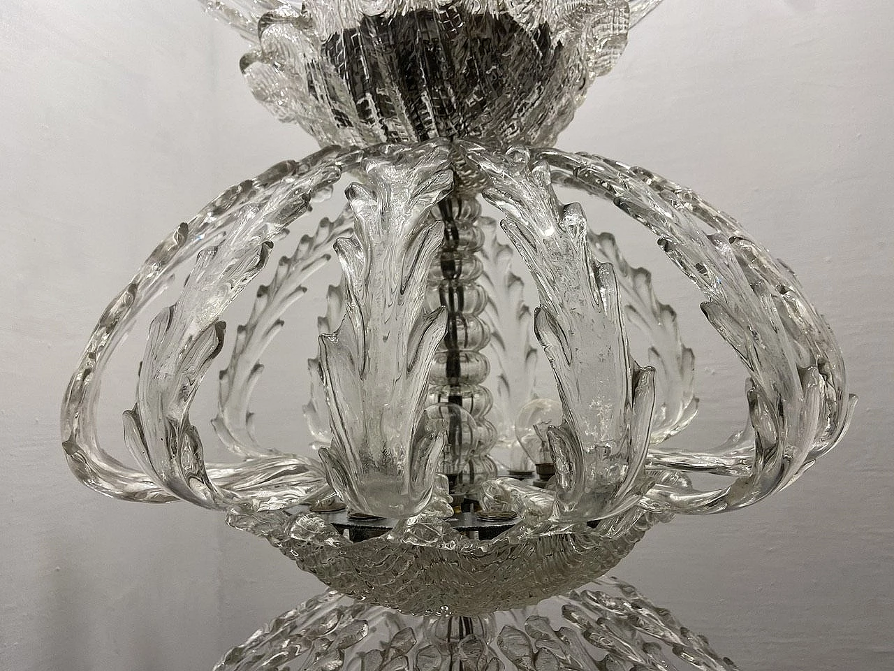 Murano glass chandelier by Barovier & Toso, 1940s 21