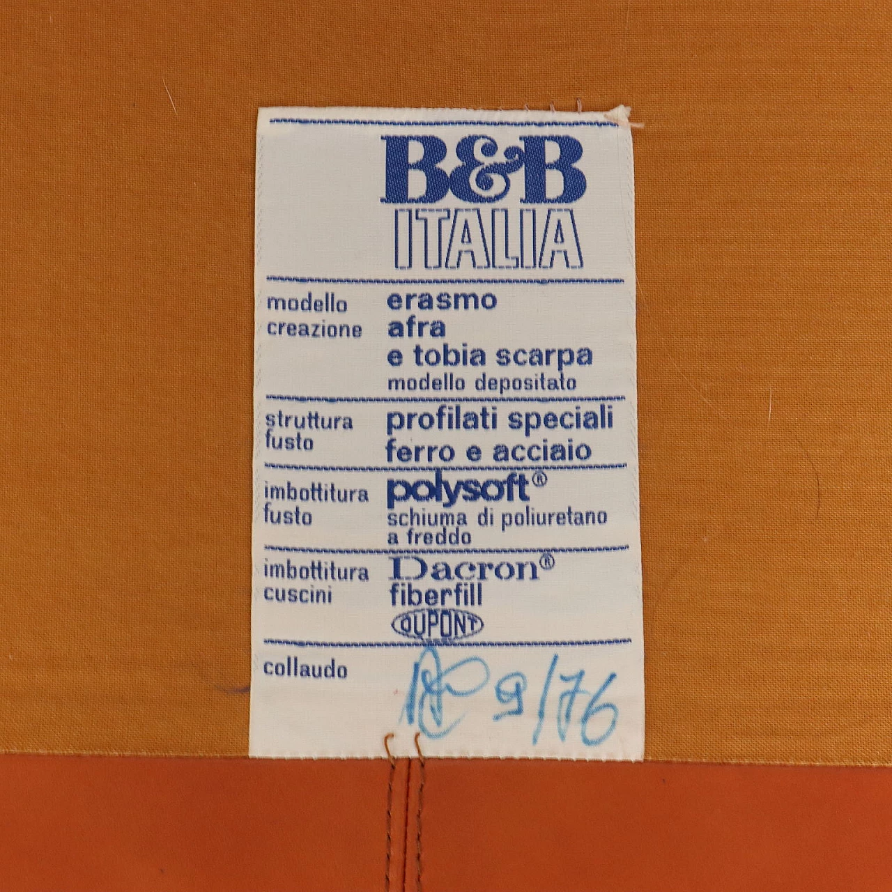 Poltrona Erasmo di Afra e Tobia Scarpa per B&B, anni '70 9