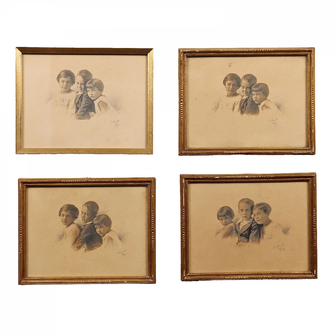 Eva Barrett, 4 portraits of children, photographs, 1930 1