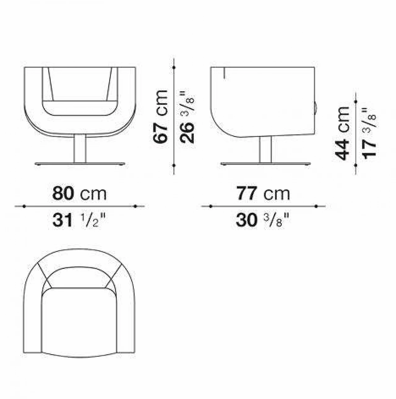Pair of Tulip armchairs by Jeffrey Bernett for B&B Italia, 2000s 9