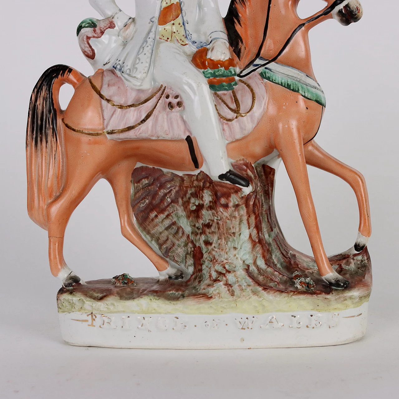 Principe del Galles a cavallo in porcellana Staffordshire, '800 5