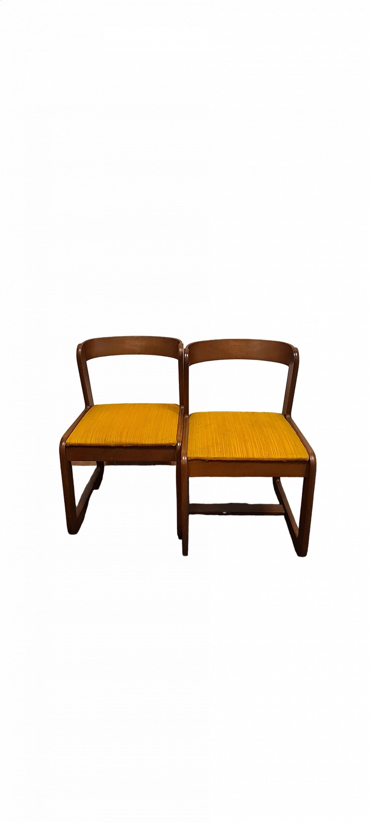 Pair of wooden chairs by Willy Rizzo for Mario Sabot, 1970s 10