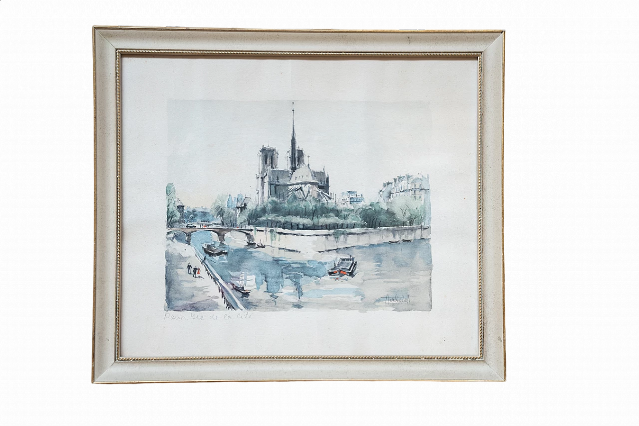 Ile de la cité, litograph, 1970s 10