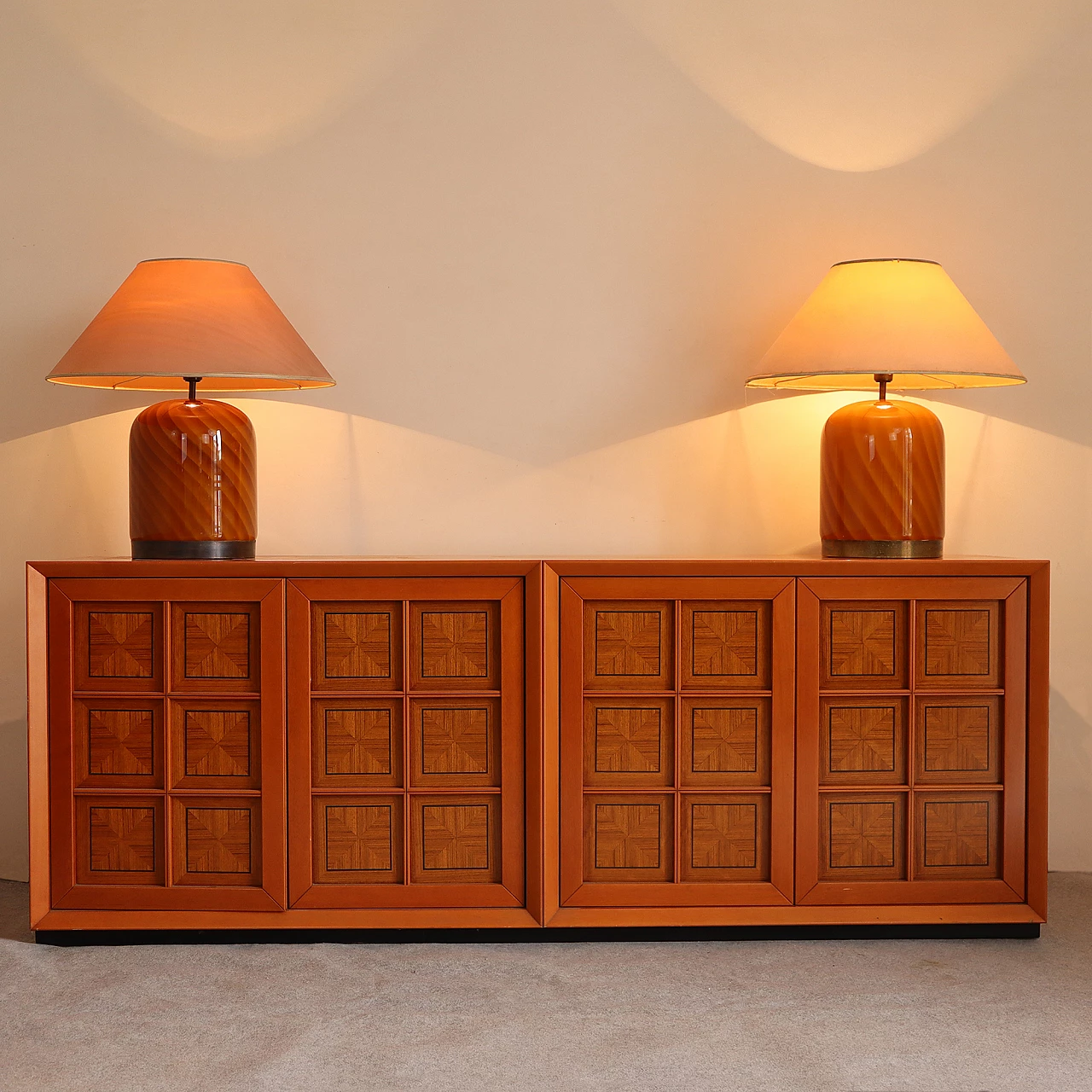 Cherrywood Caccia alla Volpe sideboard by Linea Arredo, 1970s 8