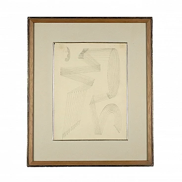 Fausto Melotti, abstract subject, pencil on paper, 1972
