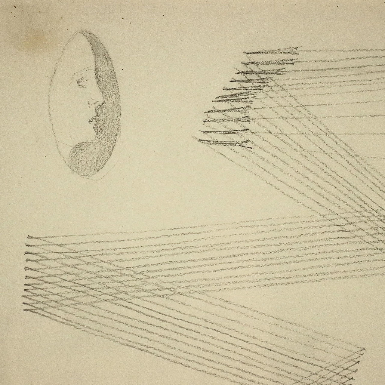 Fausto Melotti, abstract subject, pencil on paper, 1972 4