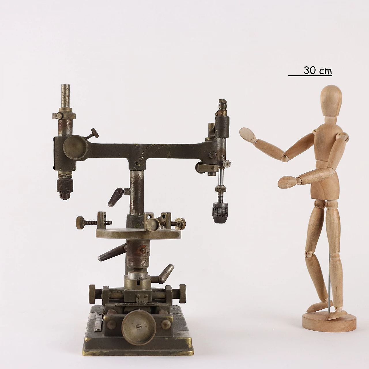 Iron and brass Galloni dental parallelometer 2