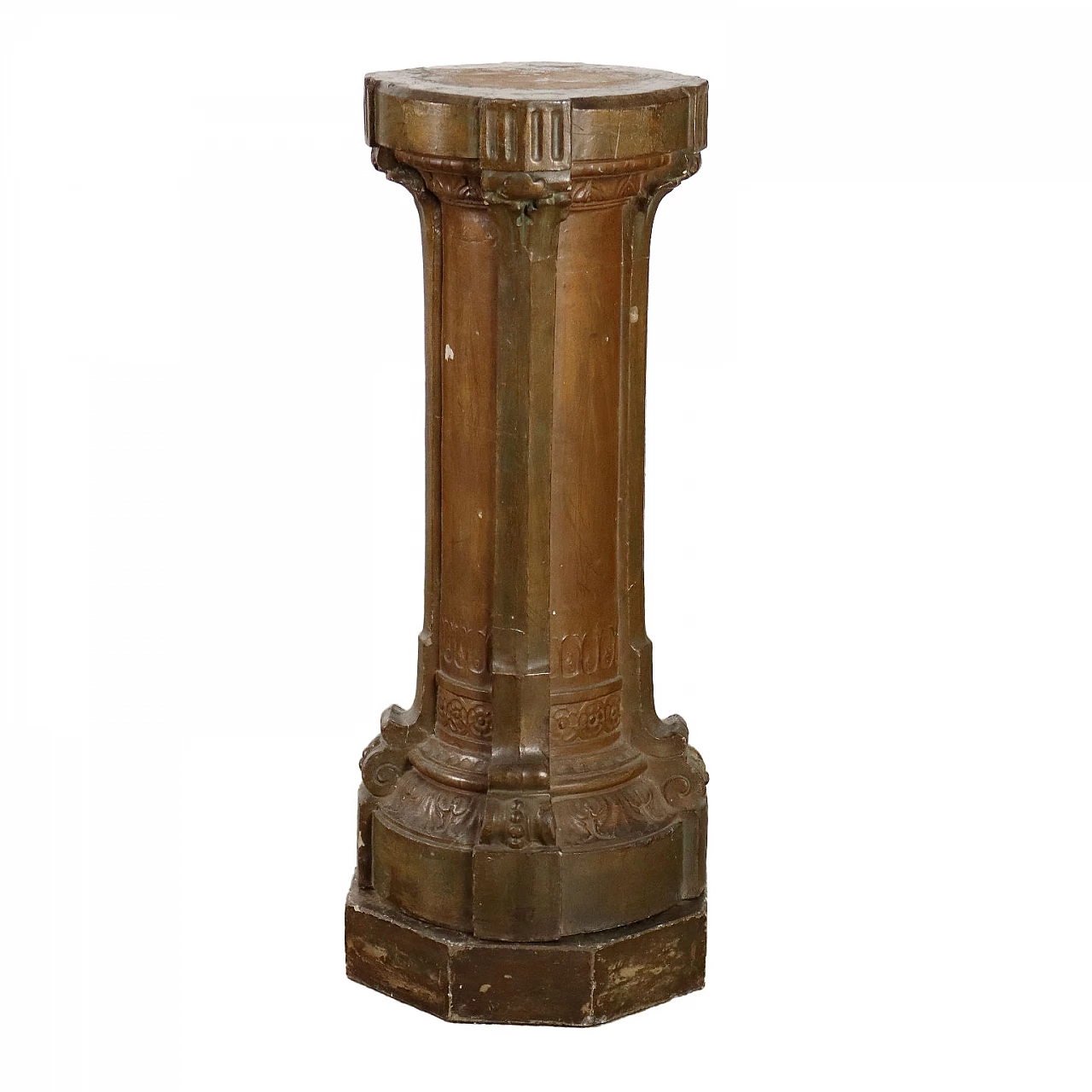 Colonna in terracotta dipinta, fine '800 1