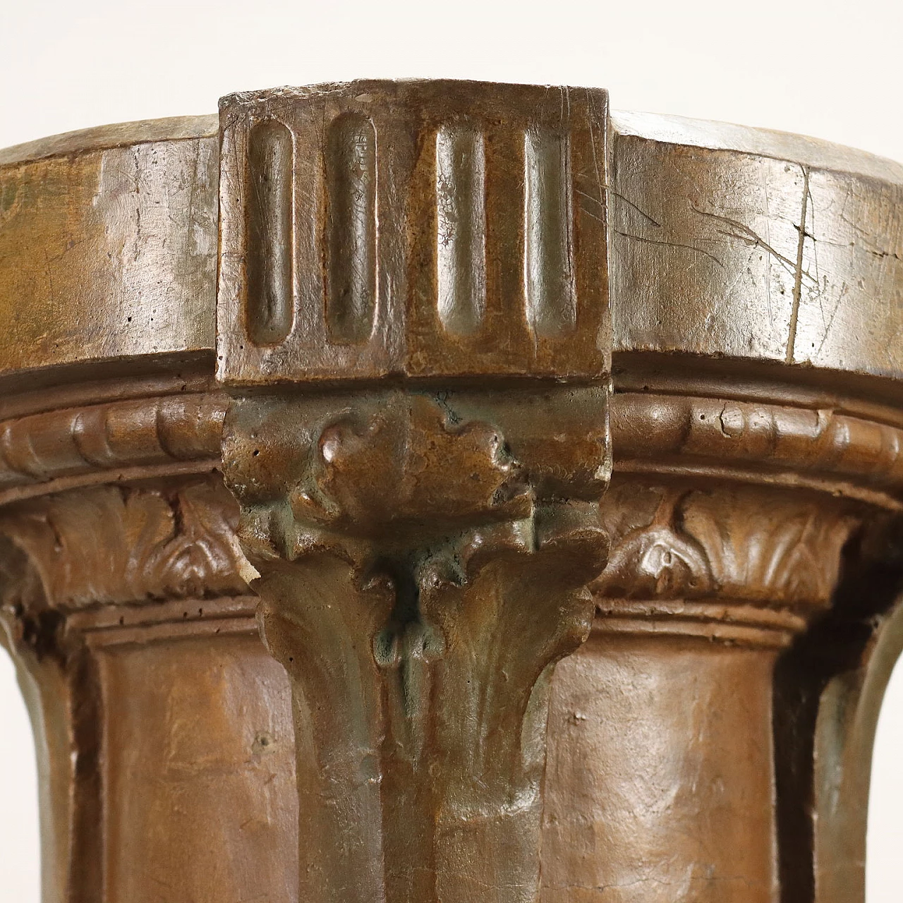 Colonna in terracotta dipinta, fine '800 4