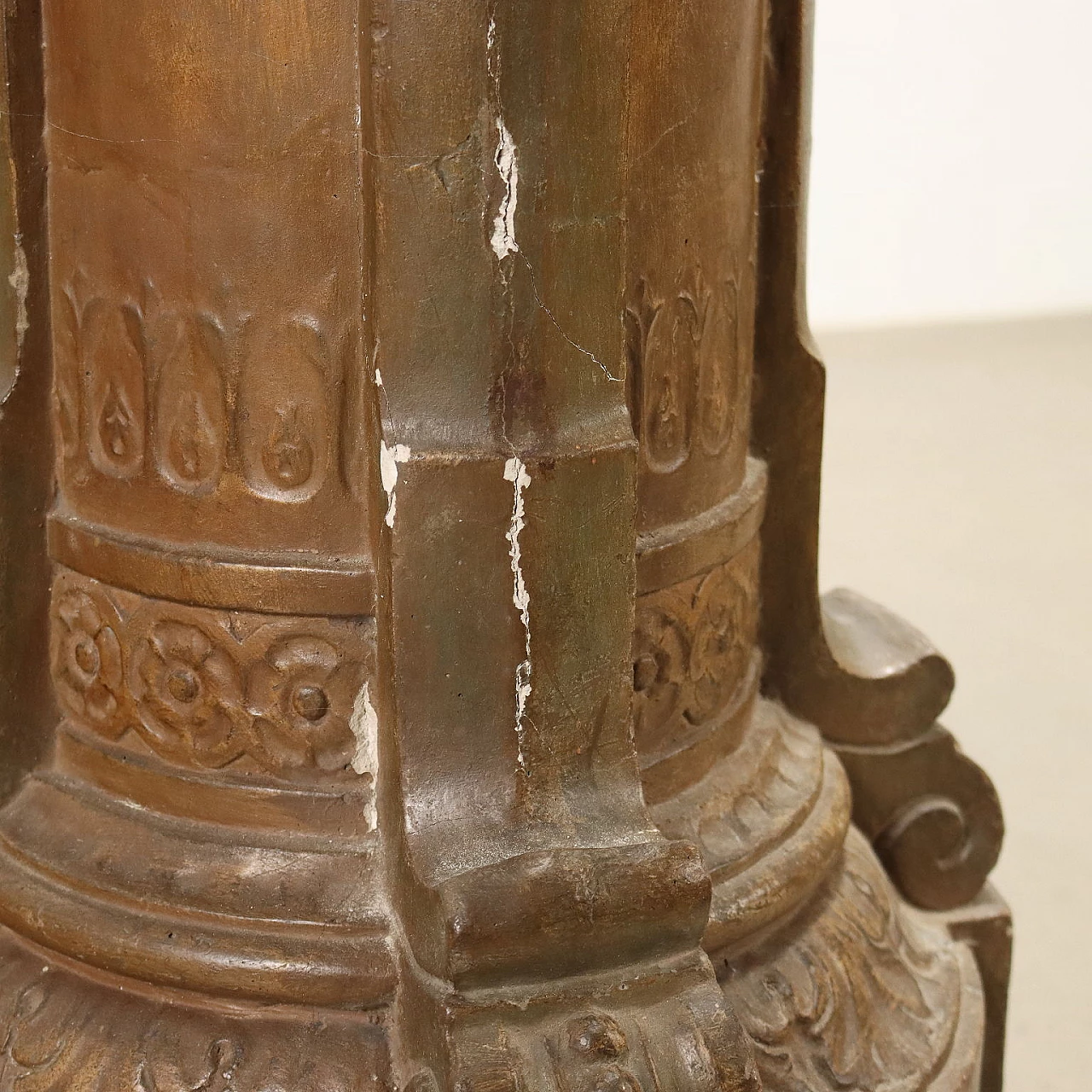 Colonna in terracotta dipinta, fine '800 6