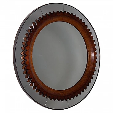 Round wall mirror by Fratelli Marelli, 1950s