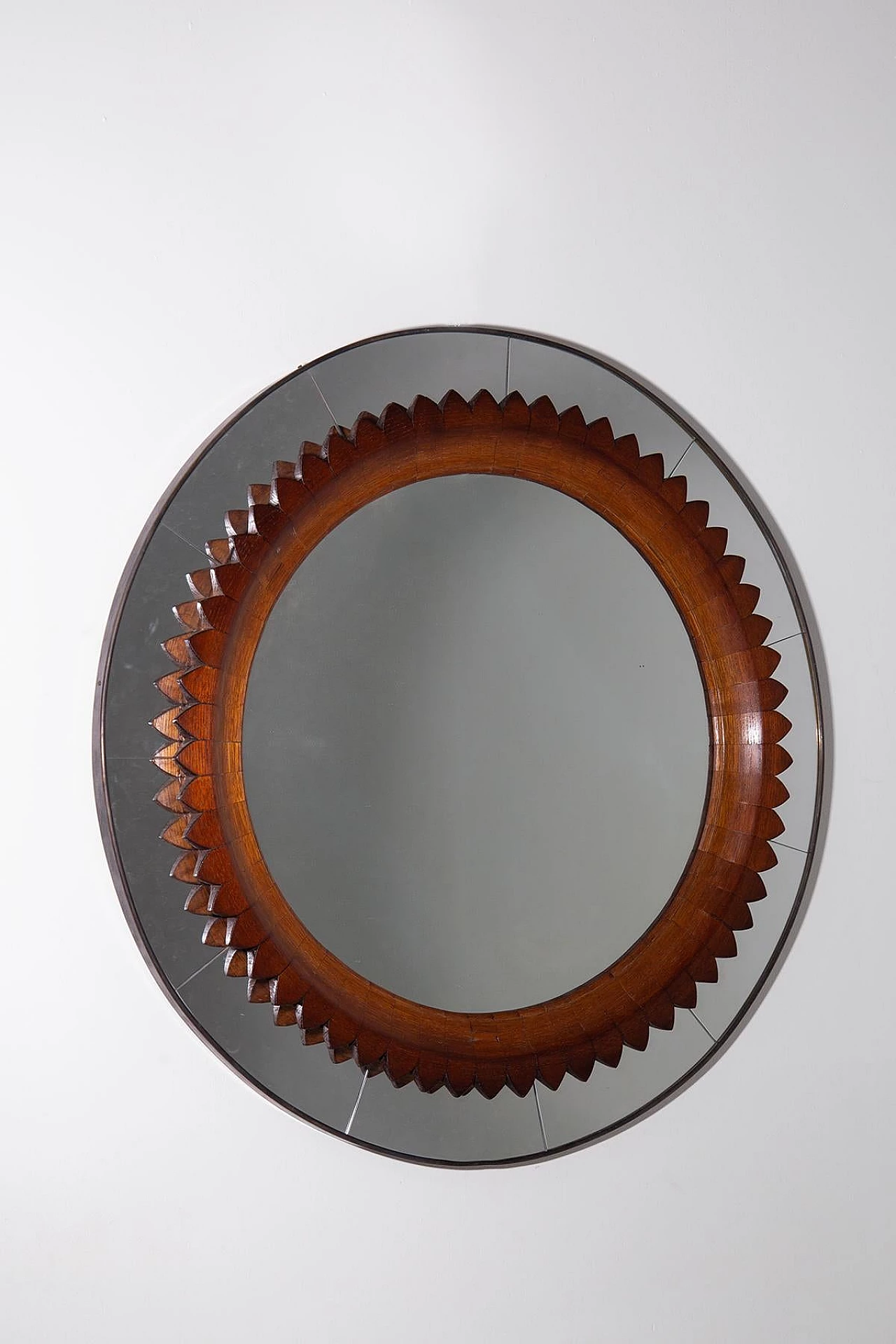 Round wall mirror by Fratelli Marelli, 1950s 3