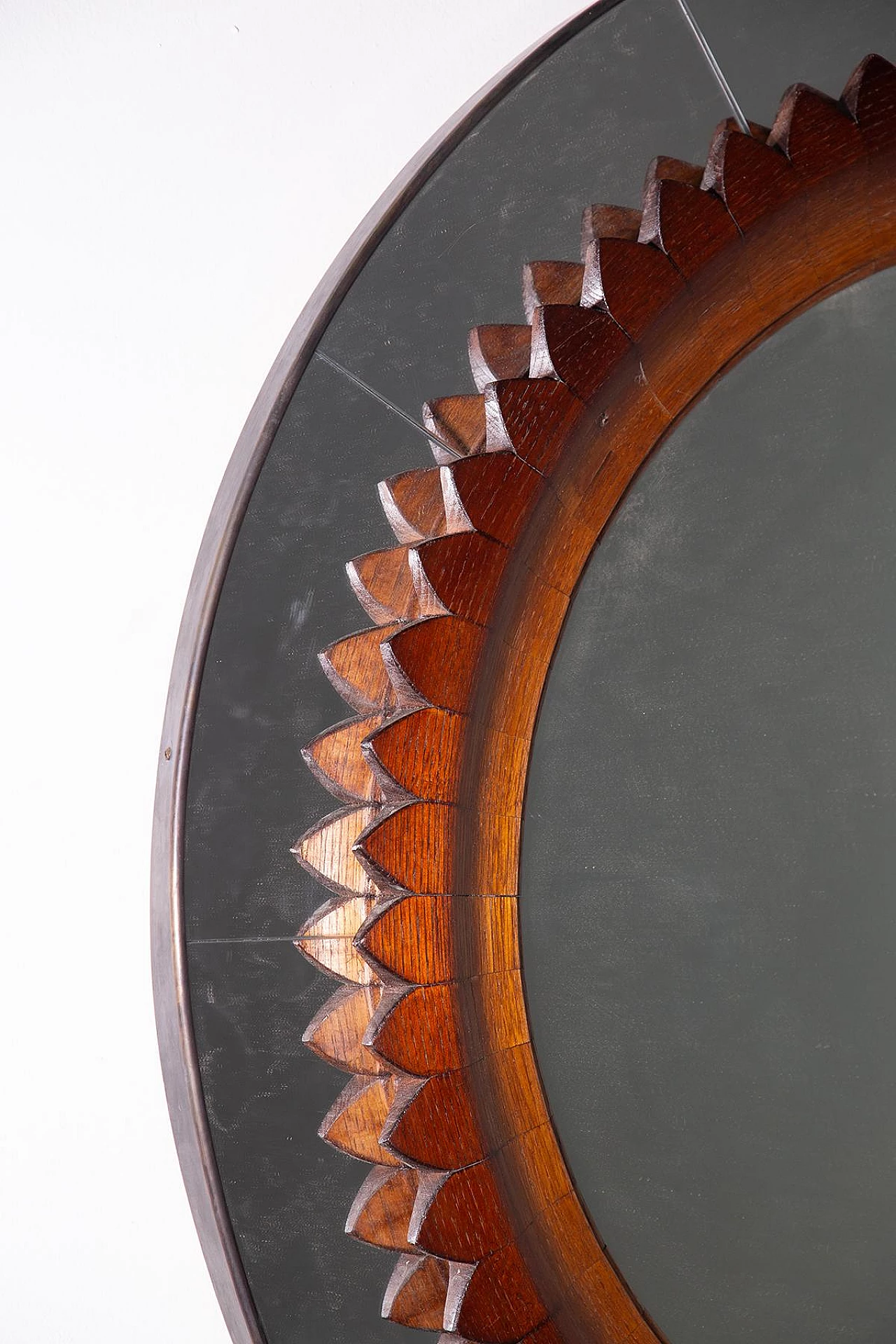 Round wall mirror by Fratelli Marelli, 1950s 5