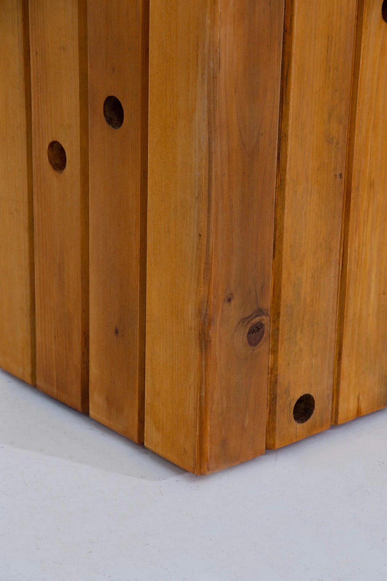 Pair of pine stools attributed to Giuseppe Rivadossi, 1970s 12